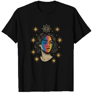 Discover Surreal Glitch Face – Abstract Mixed Media Art T Shirts