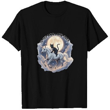 Discover To the Moon and Back Cat Unicorn Fantasy Magic Cat T Shirts