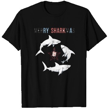 Discover Merry Sharkmas – Funny Christmas Shark Design T Shirts