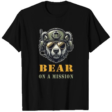 Discover Bear In Mission / Military Design T Shirts