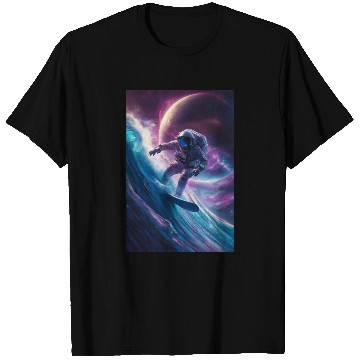 Discover Galactic Surfing Astronaut T Shirts