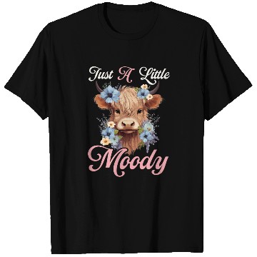 Discover Highland Cow Just A Little Moody Funny Farm Farmer T Shirts