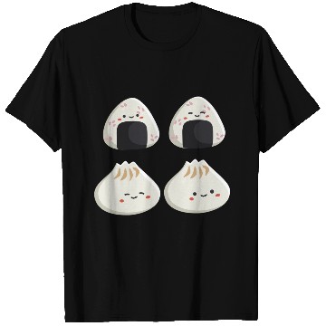 Discover Onigiri and dumpling face character T Shirts