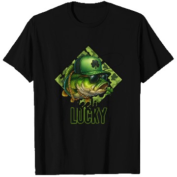 Discover Reelin' Lucky Bass Fish T Shirts