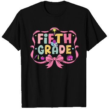 Discover Preppy Back To School 5th Grade Coquette Bow Girls T Shirts