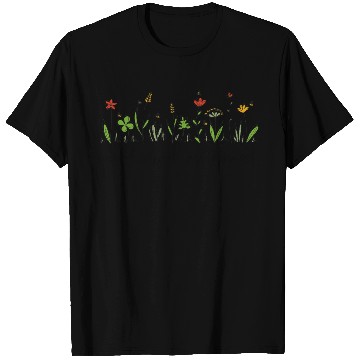 Discover wild and untamed wildflowers nature T Shirts
