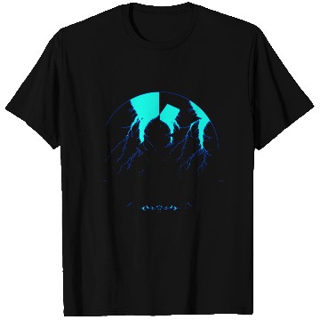 Discover Royal Blue Lightning shadow T Shirts