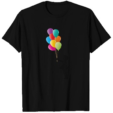 Discover Girl with Colorful Balloons T Shirts