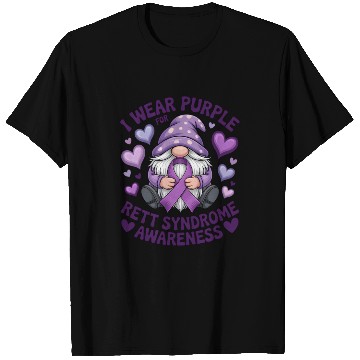 Discover Purple Rett Syndrome Awareness Gnome T Shirts