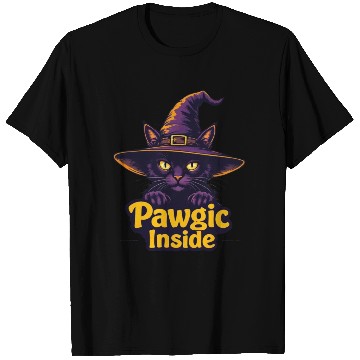 Discover Enchanted Cat Witch T Shirts Design