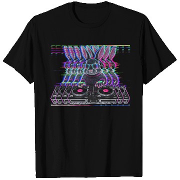 Discover Cyberpunk Neon Beat DJ Rabbit T Shirts