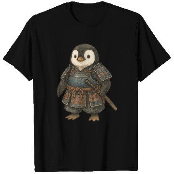 Discover Historical samurai penguin with katana Japan cultu T Shirts
