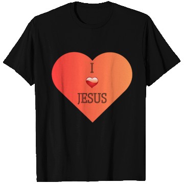 Discover I Love Jesus Heart Design T Shirts