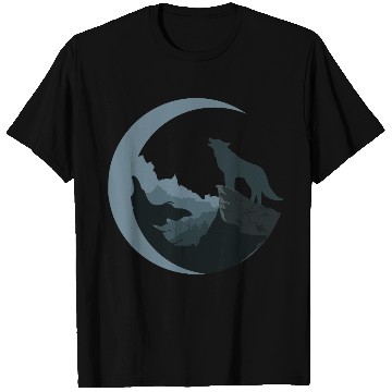 Discover Wolf Moon Silhouette T Shirts