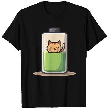 Discover Cat Nap Battery T Shirts