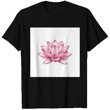 Discover Elegant Pink Lotus Floral T Shirts