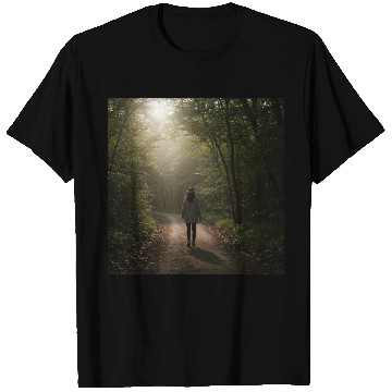 Discover Enchanted Forest Path Illustration T Shirts