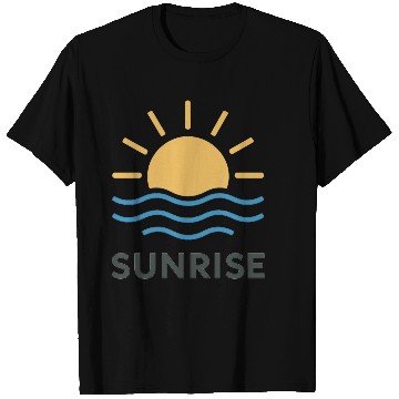 Discover Elegant Sunrise Ocean Scene Design T Shirts