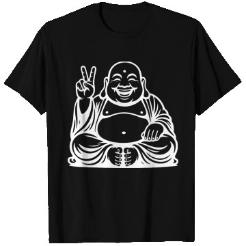 Discover Joyful Buddha Peace Symbol Design T Shirts