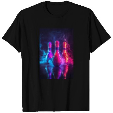 Discover Neon Glow Bowling Pins T Shirts