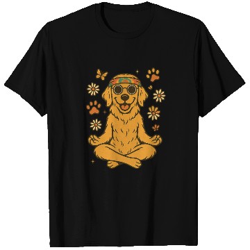 Discover Peaceful Golden Retriever – Boho Vibes T Shirts