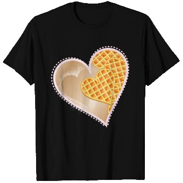 Discover Heart-shaped waffles with powdered sugar T Shirts