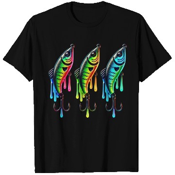 Discover Neon Rainbow Fish Trap T Shirts
