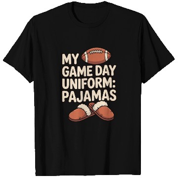 Discover Game Day Pajama Humor Graphic T Shirts