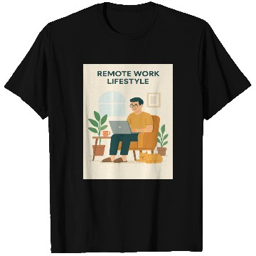 Discover Remote Work Lifestyle Illustration T Shirts