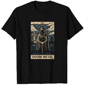 Discover Dooom Metal Tarot Card – Shadows, Sorcery & Solitud T Shirts