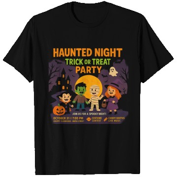 Discover Halloween Trick or Treat Party Design T Shirts
