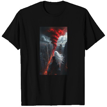 Discover Apocalyptic Angel Over Burning City T Shirts