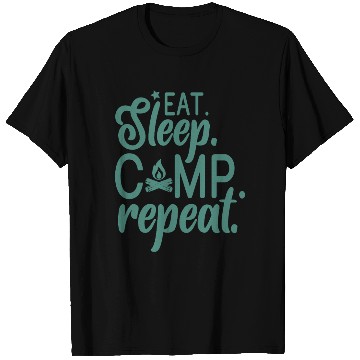 Discover Eat Sleep Camp Repeat Camping Adventure Lover Camp T Shirts