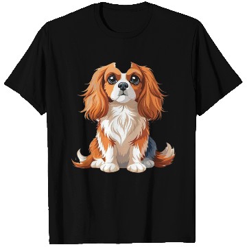 Discover Adorable Cavalier King Charles Illustration T Shirts