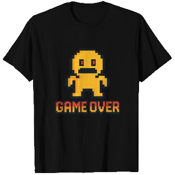 Discover Retro Pixel Game Over – 8-Bit Character Design T Shirts