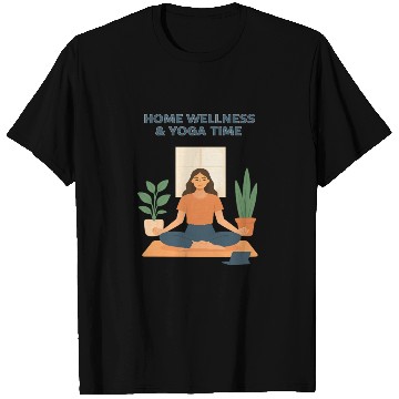 Discover Serene Yoga and Wellness Illustration T Shirts