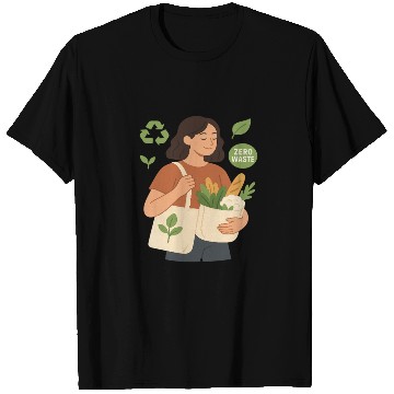 Discover Eco-Friendly Zero Waste Grocery Design T Shirts
