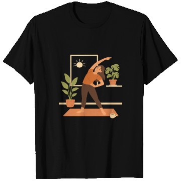 Discover Sunrise Yoga Serenity Design T Shirts