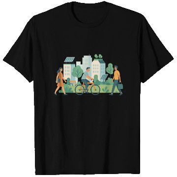 Discover Eco-Friendly Urban Cycling Scene T Shirts