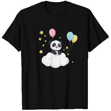 Discover Panda in the Clouds T Shirts