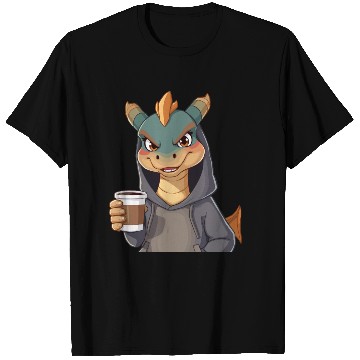 Discover Dragon Character in Cozy T Shirts with Coffee