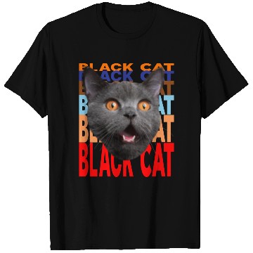 Discover Black Cat Angry Look T Shirts