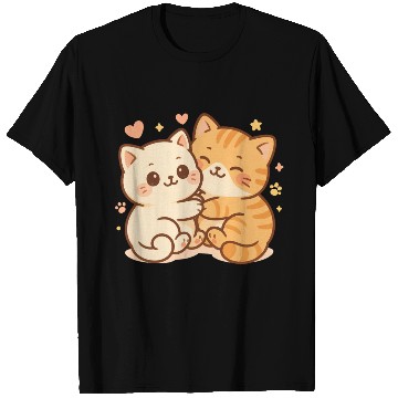 Discover Cute Kittens Embracing Heartwarming Design T Shirts