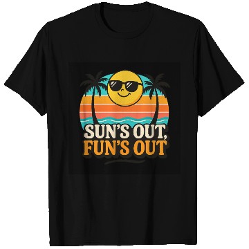Discover Sun’s Out, Fun’s Out – Retro Beach Vibes Graphic T Shirts