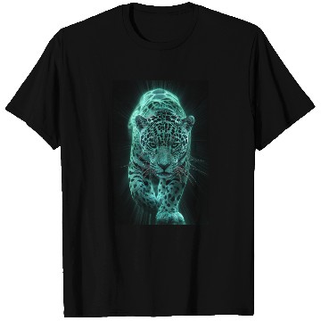 Discover Neon Jaguar in Motion T Shirts
