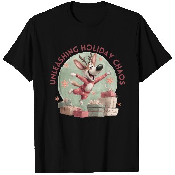 Discover Festive Reindeer Celebration Design T Shirts