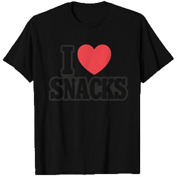 Discover I Love Snacks Heart Graphic T Shirts