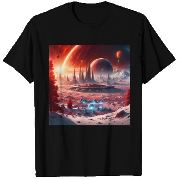 Discover Futuristic Alien Planet Landscape T Shirts