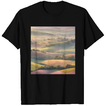 Discover Pastel Rolling Hills Landscape T Shirts
