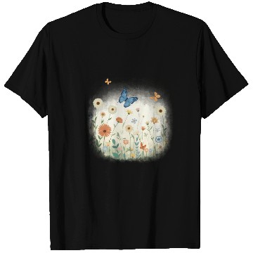 Discover Flowers and butterflies T Shirts